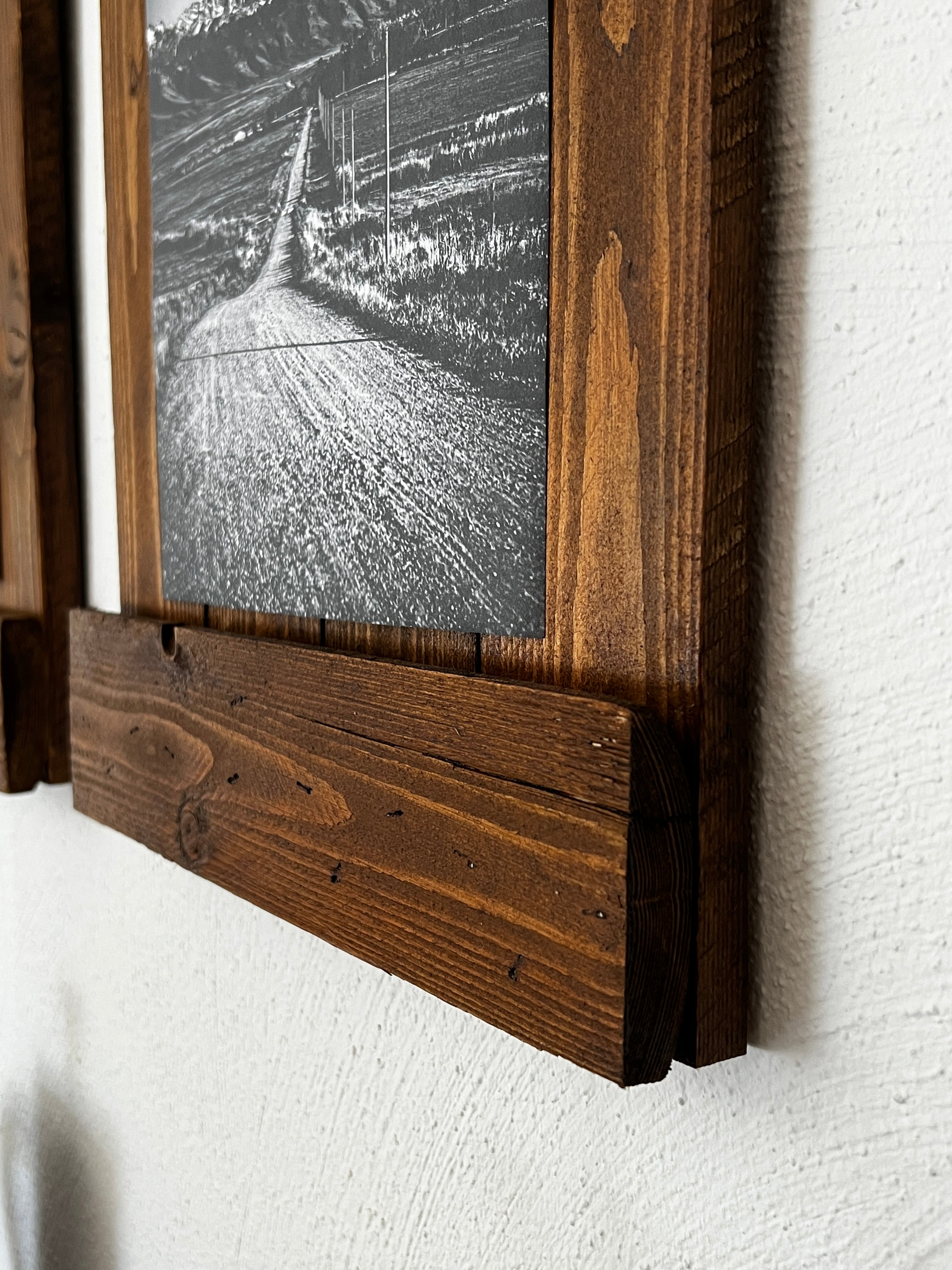 Rustic Wood Clip Frame from Reclaimed Pallet Photo, Recipe, or Note Holder image 3