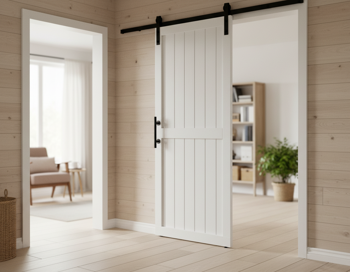 Bespoke Sliding Barn Door – Custom Size up to 250×150cm | Rustic Wooden Sliding image 0