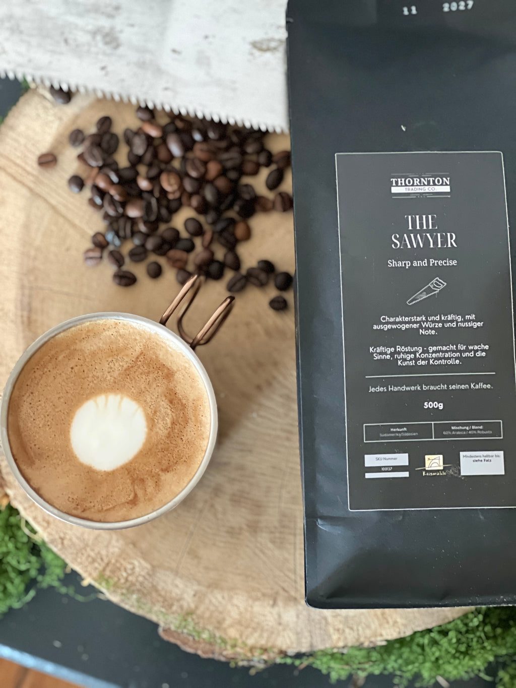 The Sawyer Coffee | Bold & Spiced German Whole Bean Coffee | Strong Roast image 1