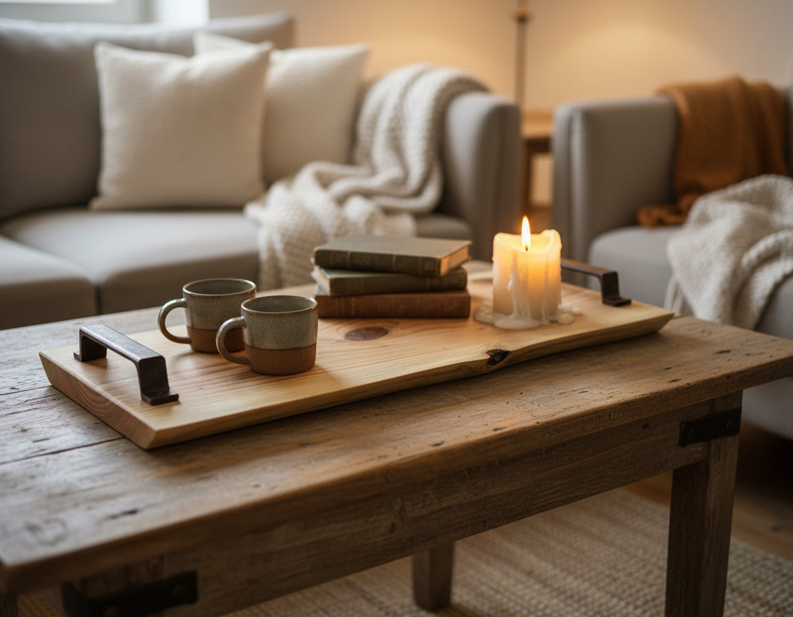 Handmade Wooden Tray – Custom Length | Sofa Tray | Breakfast Tray | Solid Wood image 13
