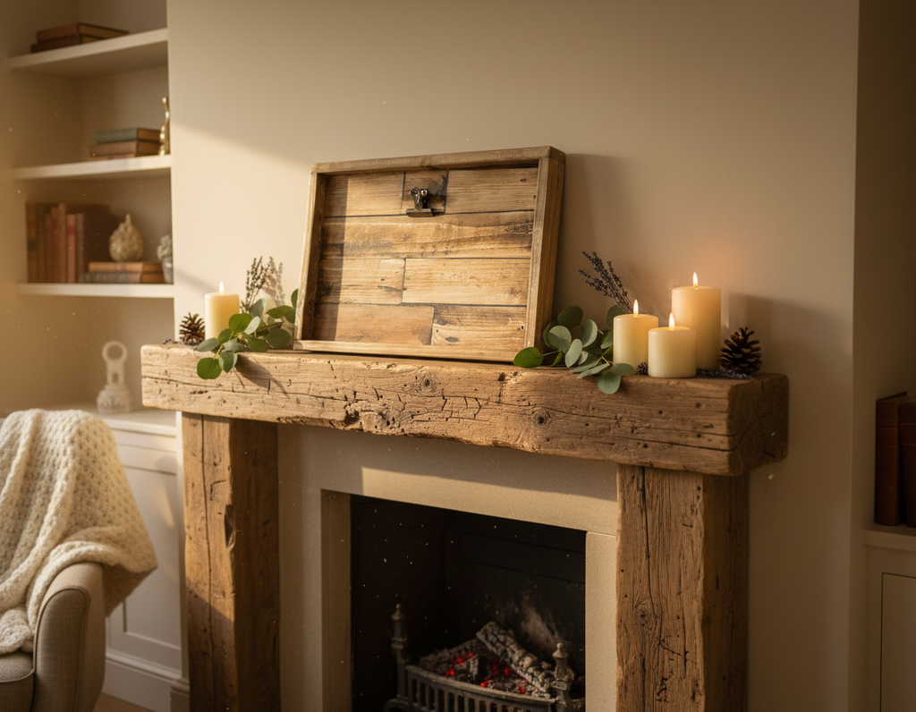 Reclaimed Wood Photo Frame – Rustic Pallet Wood Picture Holder with Clip image 13