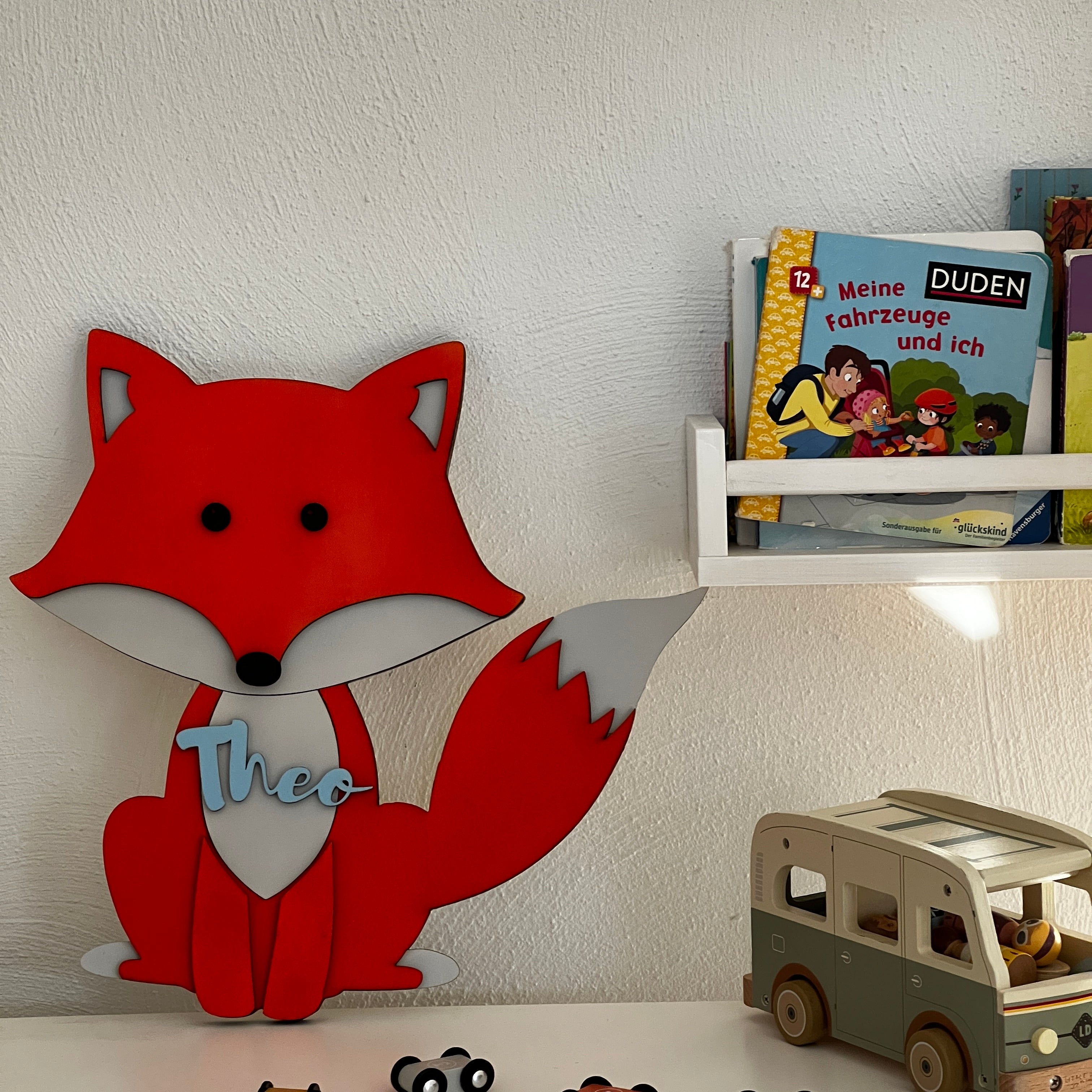 Personalised Wooden Fox Name Sign, Custom Nursery Wall Décor,  Woodland Theme image 8