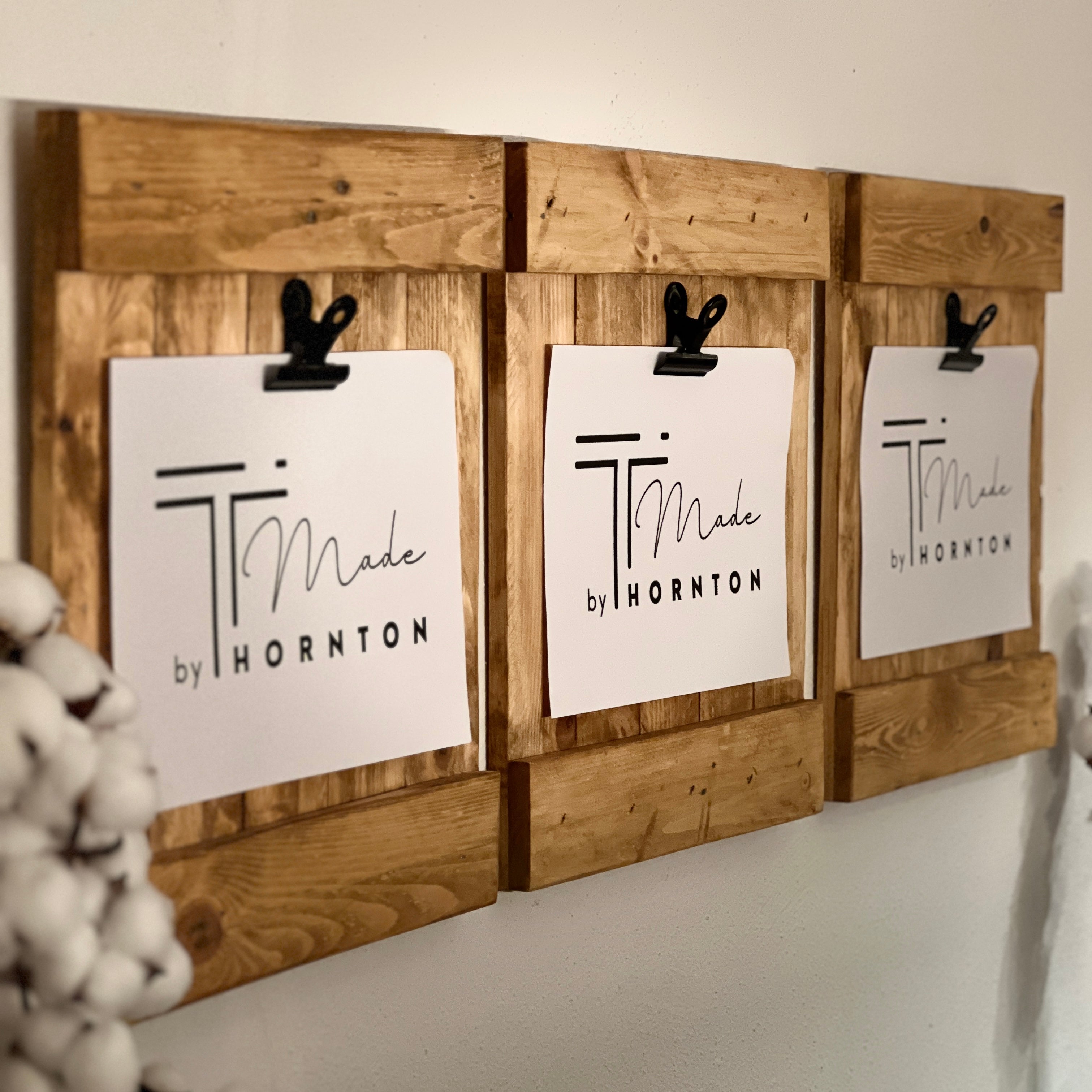 Rustic Wood Clip Frame from Reclaimed Pallet Photo, Recipe, or Note Hold image 2