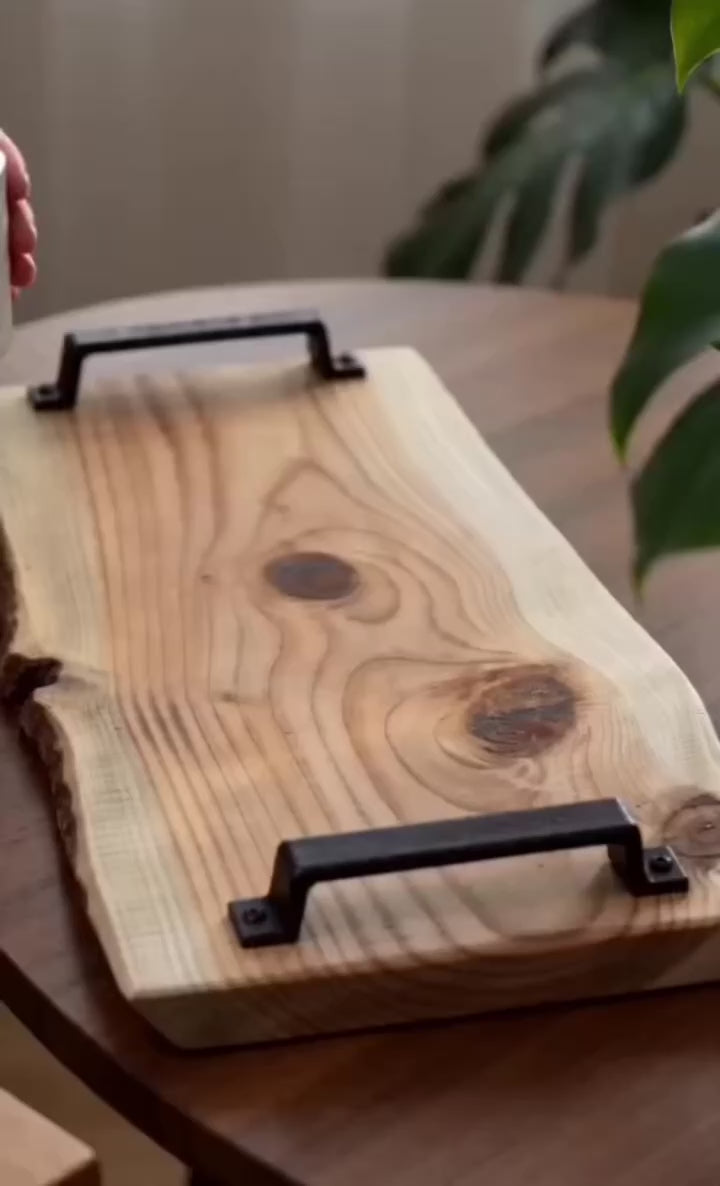 Handmade Wooden Tray – Custom Length | Sofa Tray | Breakfast Tray | Solid Wood